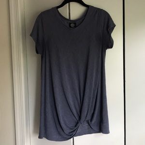 Bobeau Jessica Twist Hem Slub Tee
